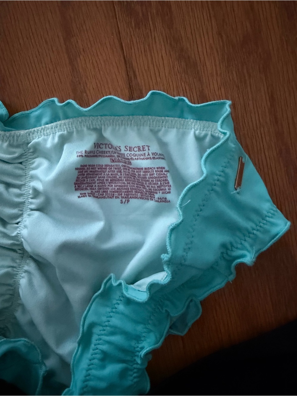 Lot of 2 Victoria's Secret Aqua & Black Bikini Swim Bottoms Bathing Suit Small S - Picture 5 of 9